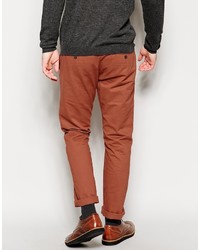 Pantalon chino marron Selected