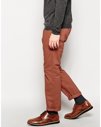 Pantalon chino marron Selected