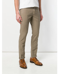 Pantalon chino marron Incotex