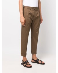 Pantalon chino marron Dell'oglio