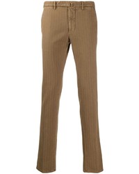 Pantalon chino marron Dell'oglio