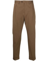 Pantalon chino marron Dell'oglio