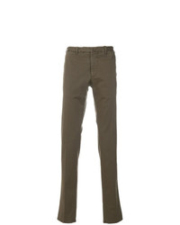 Pantalon chino marron Dell'oglio