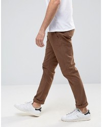 Pantalon chino marron Selected