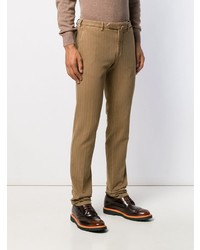 Pantalon chino marron Dell'oglio