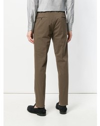 Pantalon chino marron Dell'oglio