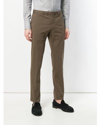 Pantalon chino marron Dell'oglio