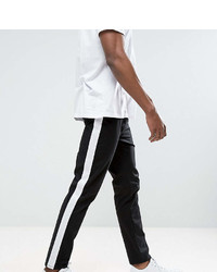 Pantalon chino noir et blanc Asos