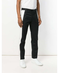 Pantalon chino noir et blanc Alexander McQueen