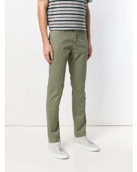 Pantalon chino olive Incotex