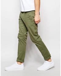 Pantalon chino olive Selected