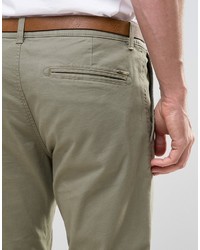 Pantalon chino olive Esprit