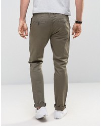 Pantalon chino olive Sisley