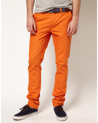 Pantalon chino orange Cheap Monday