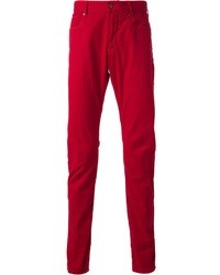 Pantalon chino rouge Armani Jeans