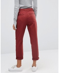 Pantalon chino rouge Asos