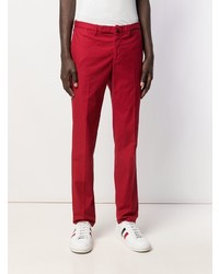 Pantalon chino rouge Incotex