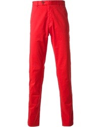 Pantalon chino rouge Fay