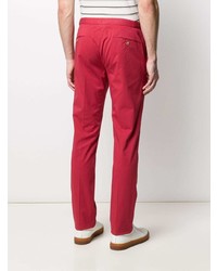 Pantalon chino rouge Incotex