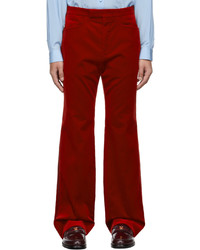 Pantalon chino rouge Gucci