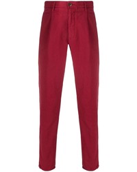Pantalon chino rouge Incotex