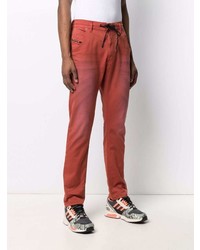 Pantalon chino rouge Diesel