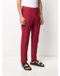 Pantalon chino rouge Incotex