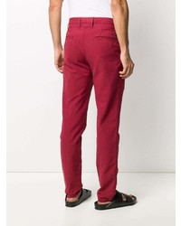 Pantalon chino rouge Incotex