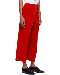 Pantalon chino rouge Maximilian Davis