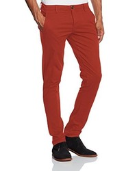 Pantalon chino rouge Selected