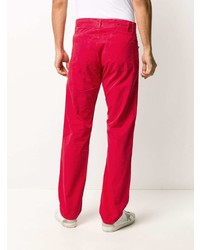 Pantalon chino rouge Kiton
