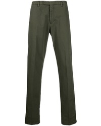 Pantalon chino vert foncé Boglioli