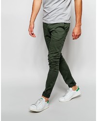Pantalon chino vert foncé Asos