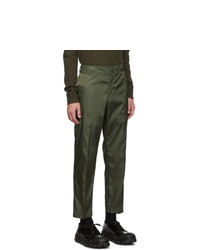 Pantalon chino vert foncé Prada