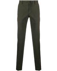 Pantalon chino vert foncé Incotex