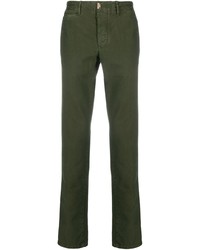 Pantalon chino vert foncé Incotex