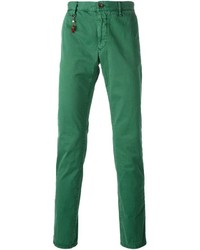 Pantalon chino vert foncé Incotex