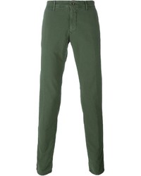 Pantalon chino vert foncé Incotex