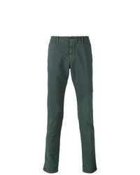Pantalon chino vert foncé Incotex