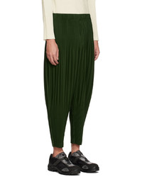 Pantalon chino vert foncé Homme Plissé Issey Miyake