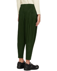 Pantalon chino vert foncé Homme Plissé Issey Miyake