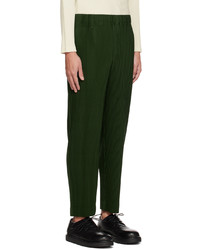 Pantalon chino vert foncé Homme Plissé Issey Miyake