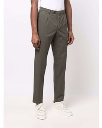 Pantalon chino vert foncé Corneliani