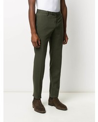 Pantalon chino vert foncé Incotex