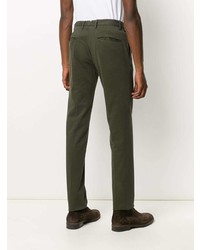 Pantalon chino vert foncé Incotex