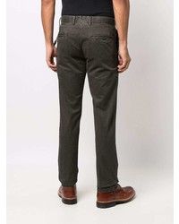 Pantalon chino vert foncé Incotex