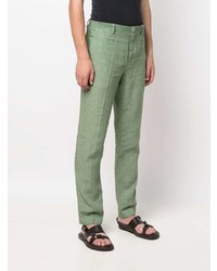 Pantalon chino vert menthe 120% Lino