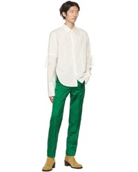Pantalon chino vert Carlota Barrera