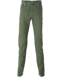 Pantalon chino vert Kiton