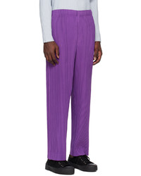 Pantalon chino violet Homme Plissé Issey Miyake